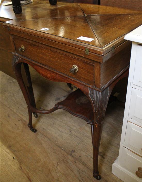 Oak envelope card table